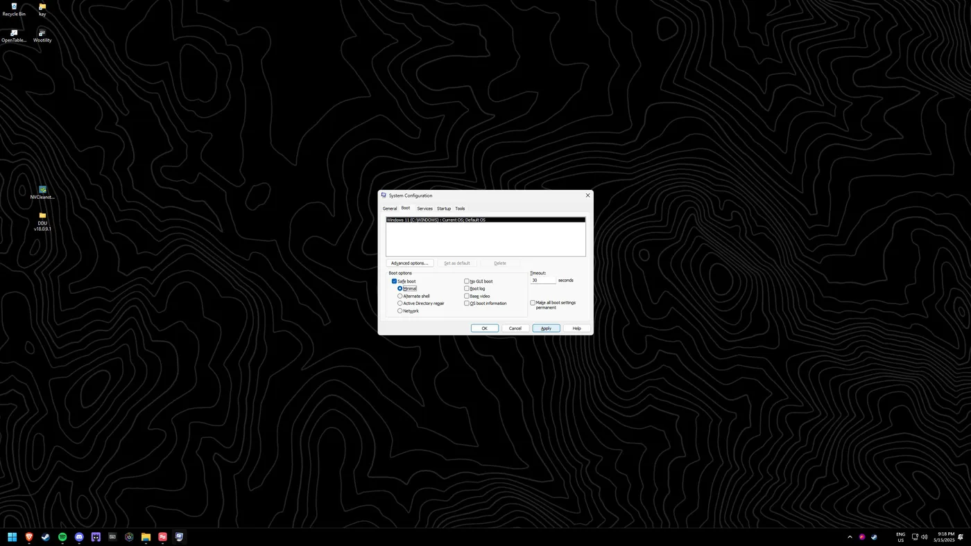 Enable Safe boot