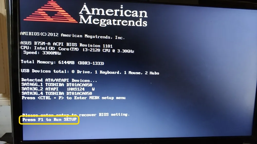 Enter your BIOS