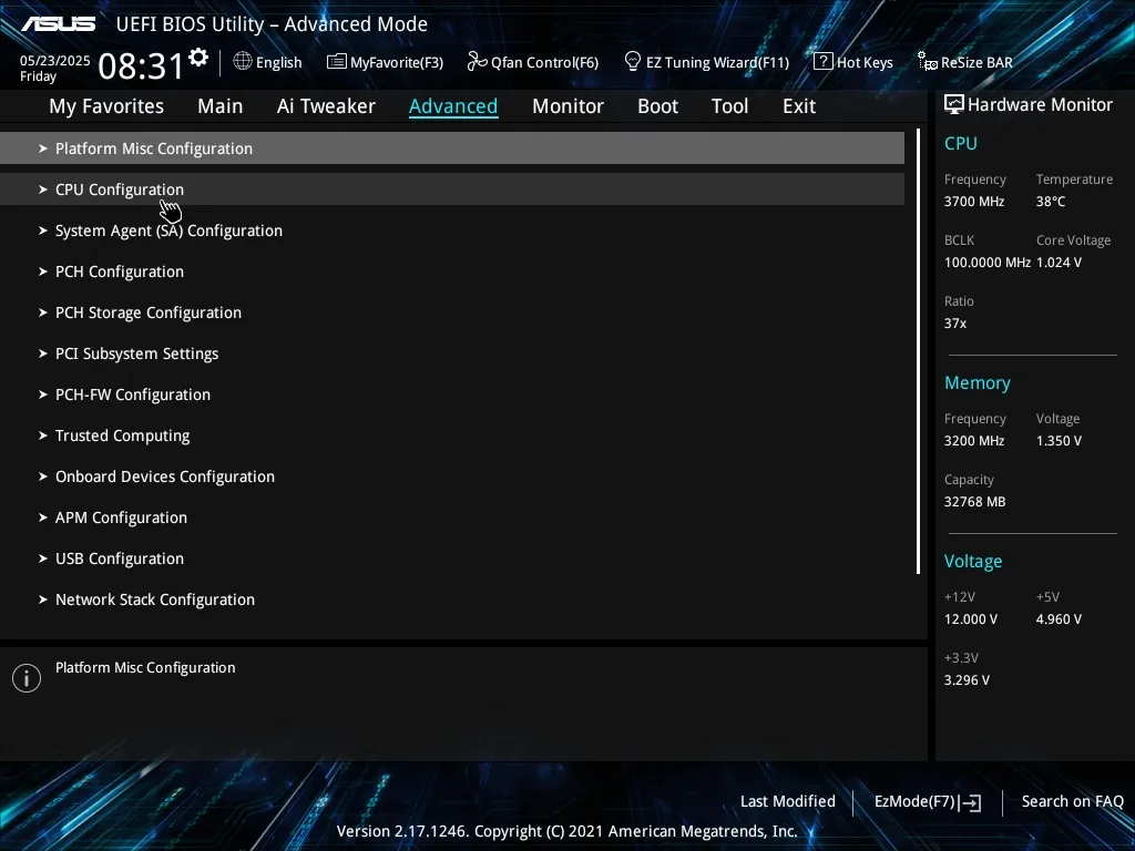 Toggle C-States and save