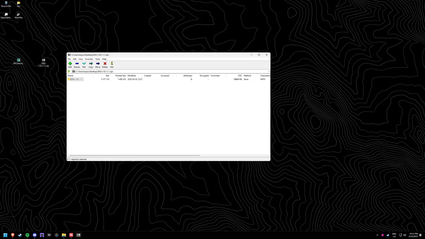 Extract the folder