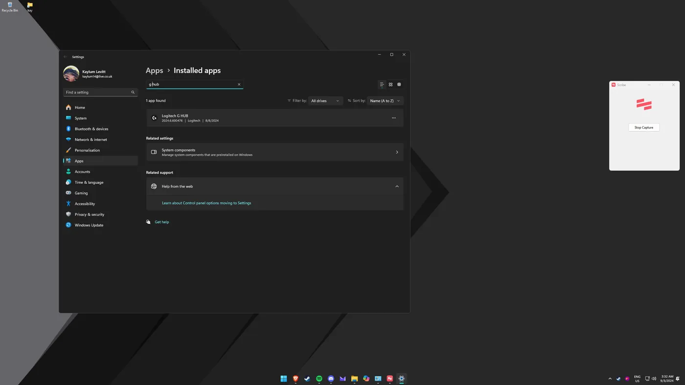Open More options