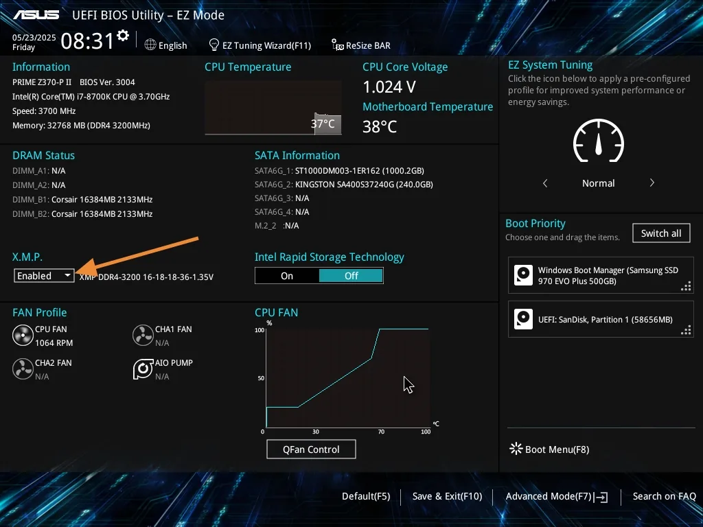 Enable the profile and save